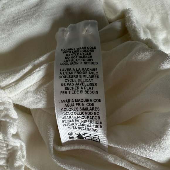 FRAME Denim White Sleeveless Ruffle Blouse - XS - Picture 3 of 9